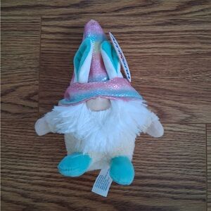 Plush Easter Gnome Toy with Rainbow Hat